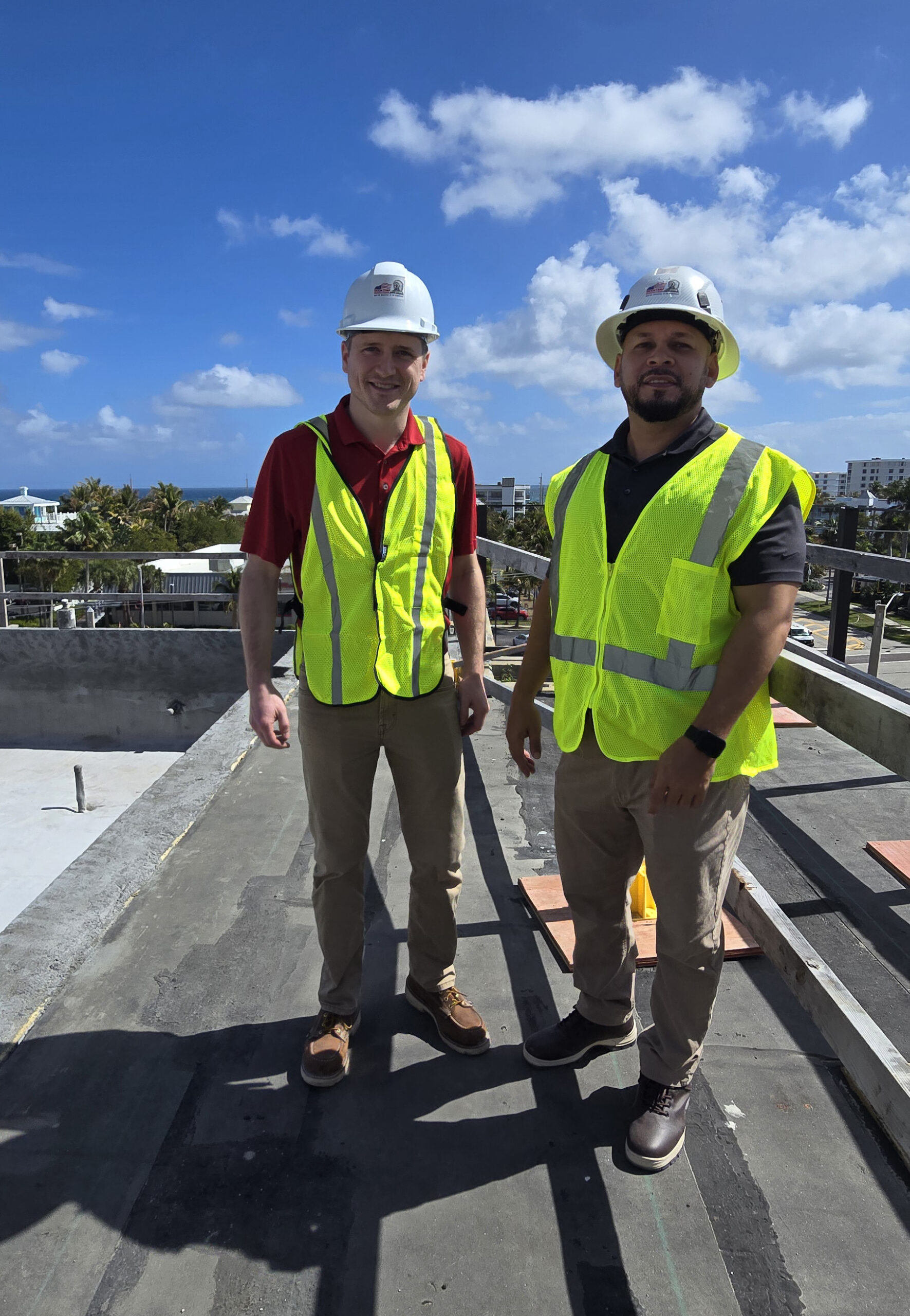 RSL Sales representatives Mo and Jason on a commercial construction site in Florida